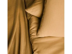 Sweeek Ropa De Cama^Juego de funda nórdica de gasa de algodón miel Amarillo