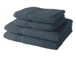 Today Ropa De Cama|Textil De Baño^Juego de Toallas Gris 4 Piezas Azul