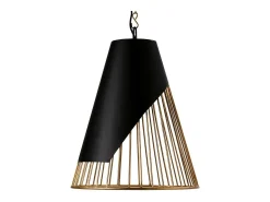 Hot Les Tendances Konik lámpara colgante de metal negro y dorado D 52 x H 69 cm Multicolor