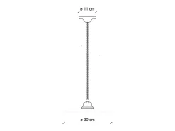 Best Ferroluce Lampadario Vintage B&W Metallo Smaltato Nero E Bianco 1 Luce E27 30Cm Blanco