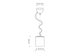 Clearance Ferroluce Lampadario Vintage Ceramica Bianca 1 Luce E27 Blanco