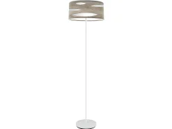 AKUNADECOR Lámpara De Pie^Lampara Pie Salon De Una Luz Modelo Odra Madera Gris Blanco