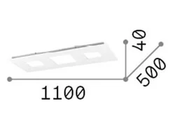 LED Decorativo Grande Simple Empotrar Blanco, 3000K