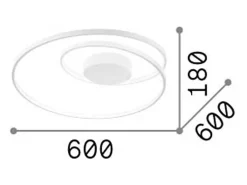 LED Decorativo Remolino Integrado LED Semi Empotrado Blanco, 3000K