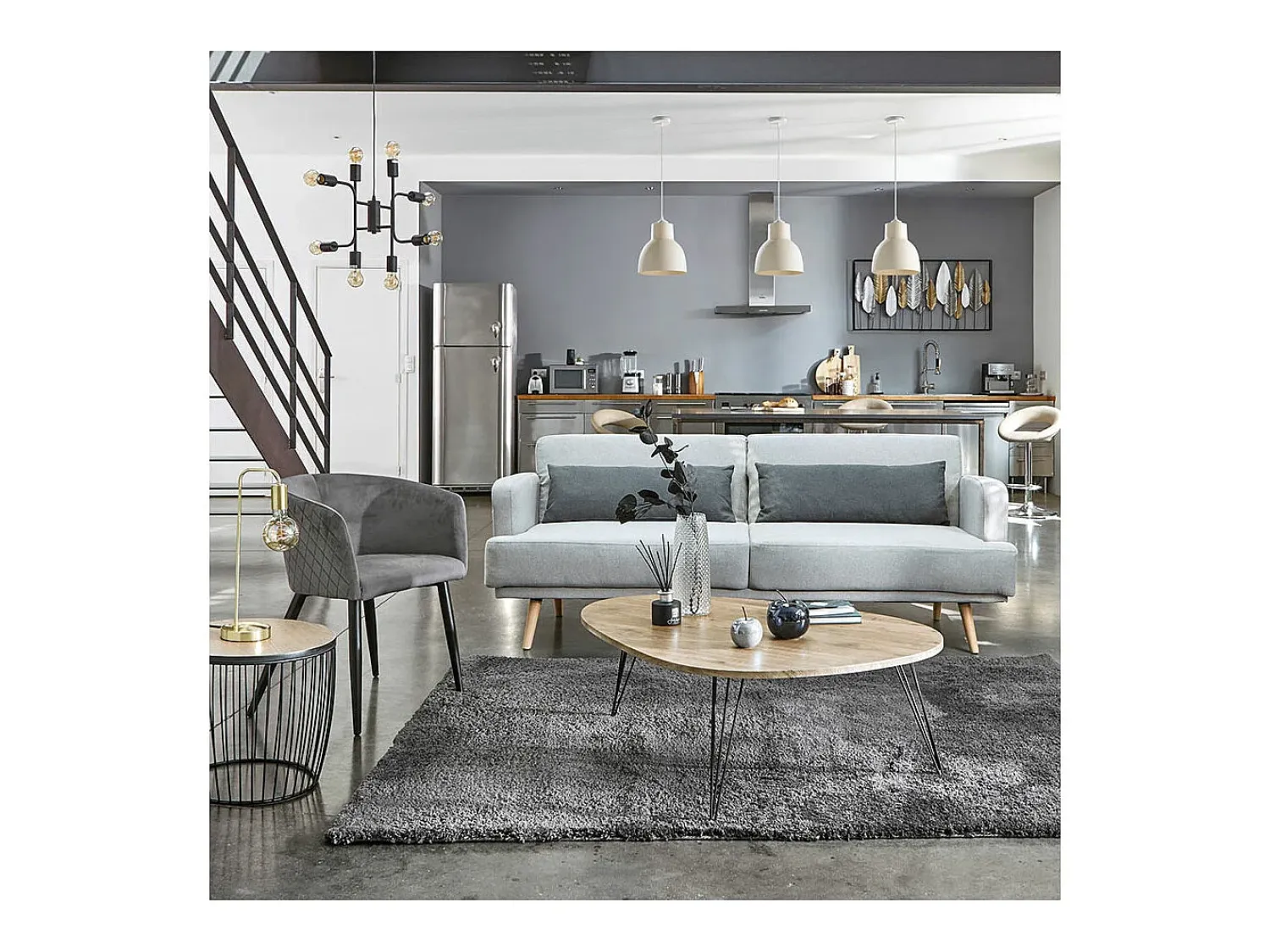 Atmosphera Lámpara De Mesa^Lámpara de mesa de metal Negro