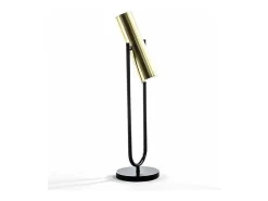 Sale Les Tendances Lámpara de mesa de metal y base negra Egaly Alt. 53 cm Dorado