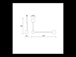 Affralux Aplique Para Pared^Lámpara de pared Eclipsia blanca - 325x520x64mm 2xGX53 - Aplique de pared metálico de dos brazos - Brazo largo a la derecha Blanco