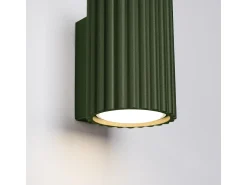 Best Sollux Lighting Lámpara de pared Gloow minimalista de aluminio - 1 fuentes luminosas 4000K - L.6,5 x A.10 cm - oliva Verde
