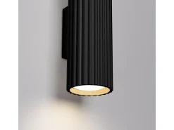 Best Sollux Lighting Lámpara De Pared Karbon Minimalista De Aluminio - 2 Fuentes Luminosas - L.6,5 X A.20 Cm - Negro