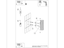 Best Sollux Lighting Lámpara De Pared Karbon Minimalista De Aluminio - 2 Fuentes Luminosas - L.6,5 X A.20 Cm - Negro