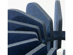 Sollux Lighting Lámpara de pie Mula moderno de fieltro/acero - 1 fuentes luminosas - L.45 x A.134 cm - marino/negro Azul