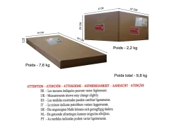 TOSEL Lámpara De Pie^Lámpara de Pie , madera, ,A190xD50xP180cm Negro
