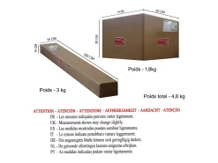 TOSEL Lámpara De Pie^Lámpara de Pie ,madera,Blanco ,A 170xD40x P 40cm Color natural claro