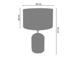 TOSEL Lámpara De Mesa^Lámpara de Salón ,madera,vidrio,natural,A53xD 35xP35cm Azul
