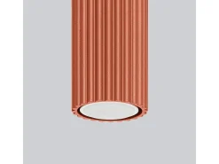 Best Sollux Lighting Lámpara de techo Gloow minimalista de aluminio - 1 fuentes luminosas 4000K - L.6,5 x A.30 cm - ocre Rojo