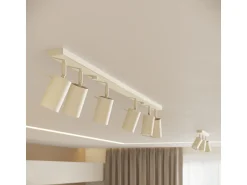 Best Sollux Lighting Lámpara De Techo Ring Moderno De Acero - 2 Fuentes Luminosas - L.30 X A.17 Cm - Beige