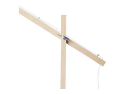TOSEL Lámpara De Pie^Lámpara para Escritorio ,madera,natural,A180xD25xP80 cm Blanco