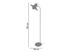 TOSEL Lámpara De Pie^Lámpara para Escritorio , metal, , A150xD29xP29cm Violeta
