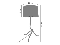 Sale TOSEL Lámpara para Escritorio ,madera, , A 180xD80xP80cm Negro