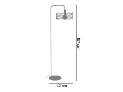 TOSEL Lámpara De Pie^Lámpara para Escritorio ,metal, ,A157xD30xP42cm Blanco