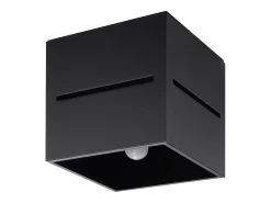 Sollux Lighting Plafón^Lámparas de techo Zorbo moderno de aluminio - 1 fuentes luminosas 4000K - L.10 x A.10 cm - Negro