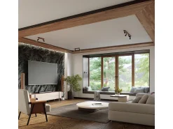 Sollux Lighting Plafón^Lámparas De Techo Zuca Moderno De Acero/Madera - 4 Fuentes Luminosas - L.89 X A.14 Cm - Madera Negra Negro