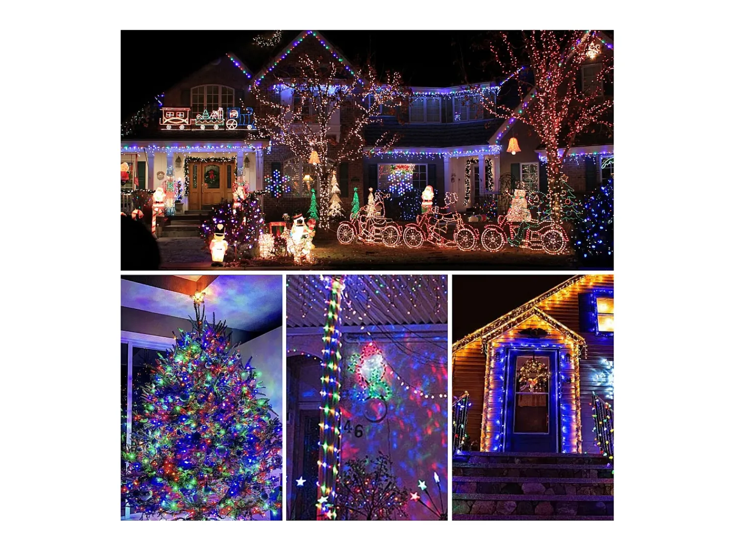 100M 600 LED Guirlande lumineuse Carnaval Mariage Extérieur Intérieur Jardin Éclairage, Multicolore Blanco