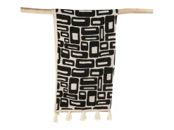 Outlet Bazar Bizar Manta para Cama Aztec - Natural Negro