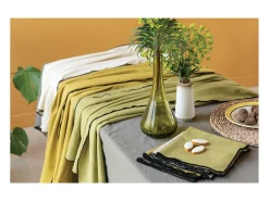 Winkler Mantelería^Mantel reciclado Grace Ámbar 140 x 140 cm Gris antracita