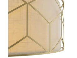 Discount Maytoni Messina Classic Messina - Lámpara de techo colgante de 4 luces dorada con pantalla de tela Dorado