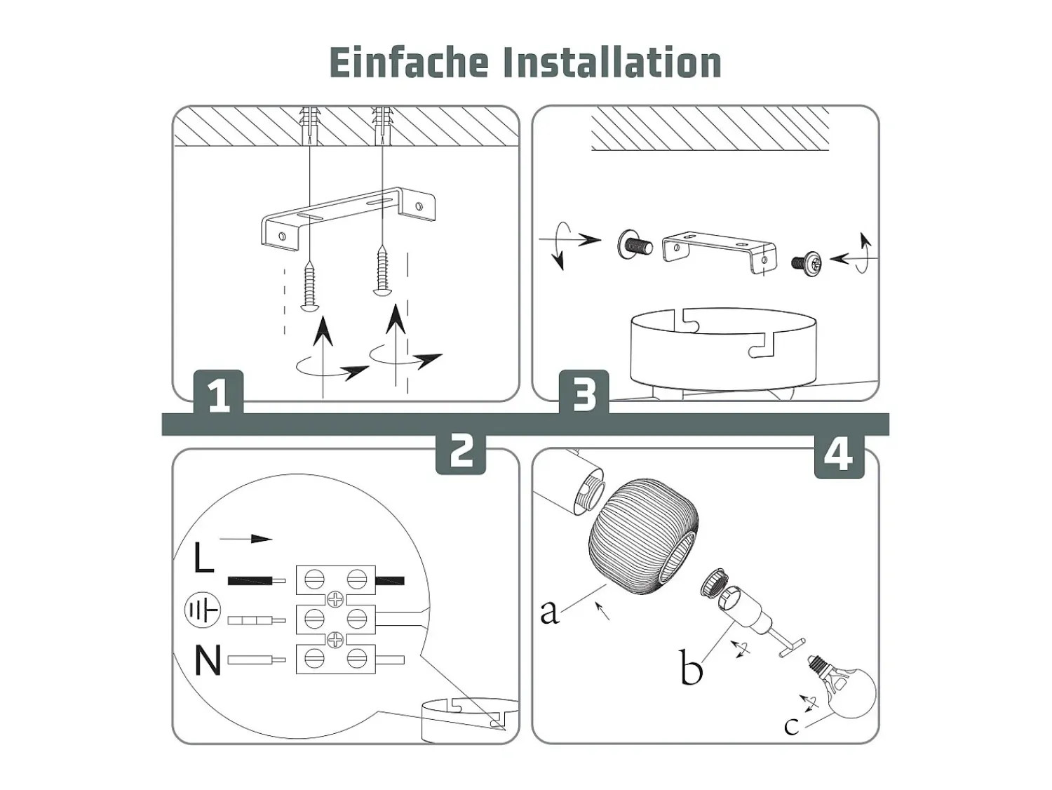 Best NETTLIFE 2 Foco de techo E14 para interiores, pantalla de cristal vintage, sin bombillas Blanco