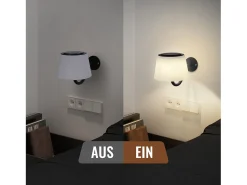 Best NETTLIFE Aplique de pared para interiores a pilas: 2 luces LED regulables con interruptor, focos de pared inalámbricos s modernos Negro