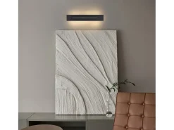 Sale NETTLIFE Lámpara de pared interior Lámpara de pared LED 30 CM Lámpara de pasillo moderna Lámpara de escalera negra de dormitorio blanco cálido 8 W Negro