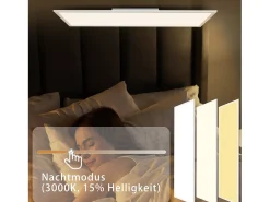 Sale NETTLIFE Panel LED 120x30, regulable de intensidad con mando a distancia, 40W, negro. Blanco