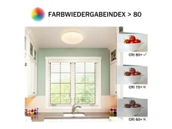 Outlet NETTLIFE Segunda lámpara de techo LED para dormitorio, cocina, 5W, 3000K, Ø 16,5 cm, cálido, pasillo, habitación infantil. Blanco