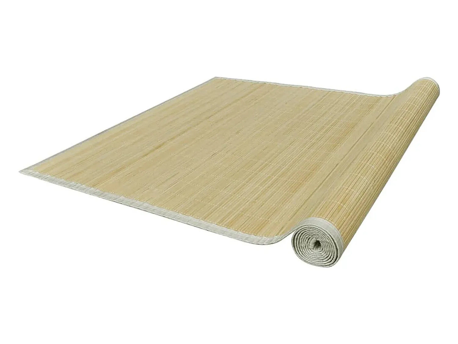 Discount Garden Furniture Noisiel Alfombra rectangular de bambú natural 80 x 300 cm Beige