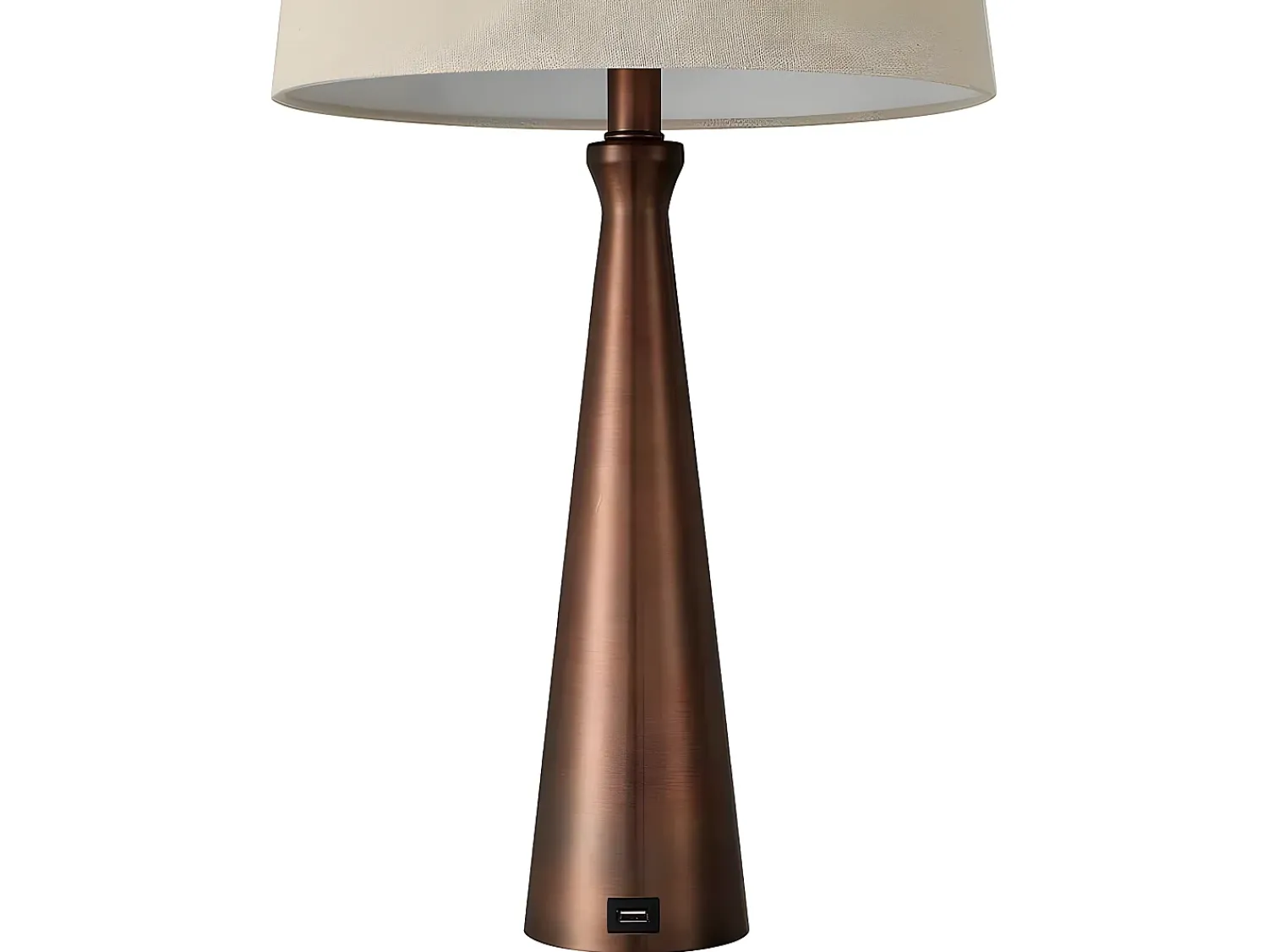 AKUNADECOR Lámpara De Mesa^Novedad En Sobremesa Con Puerto Usb Modelo Pearl Marron Marru00f3n