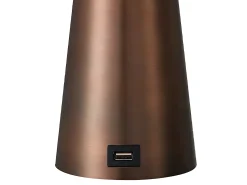AKUNADECOR Lámpara De Mesa^Novedad En Sobremesa Con Puerto Usb Modelo Pearl Marron Marru00f3n