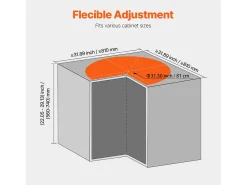 Organizador de Esquina SucceBuy en Forma de L, 71 cm, Transforme el Espacio de Almacenamiento de la Cocina