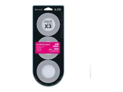 7H SEVENON Plafón^Pack 3 Mini Downlight LED Ultraslim Empotrable Redondo 4W 300lm Ø7cm 4000K Aluminio 7hSevenOn Gris
