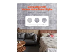 Clearance Papel Pintado Adhesivo de Pared SucceBuy, 40 cm x 15 m, Rollo Papel Pintado Autoadhesivo en Vinilo, Estilo Industrial Oscuro, para Revestimiento de Pared Gris