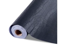Outlet Papel Pintado Adhesivo de Pared SucceBuy, 40 cm x 10 m, Rollo Papel Pintado Autoadhesivo Vinilo, Motivo Textura Agrietada Negra, para Revestimiento de Pared Negro