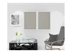 Soleil d'ocre Ropa De Casa^Par de visillos 60x90 cm NOEMIE taupe, por Topo