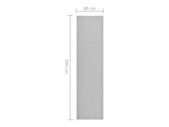 Best Garden Furniture Pelle Alfombra de pasillo 80x300 cm Gris claro