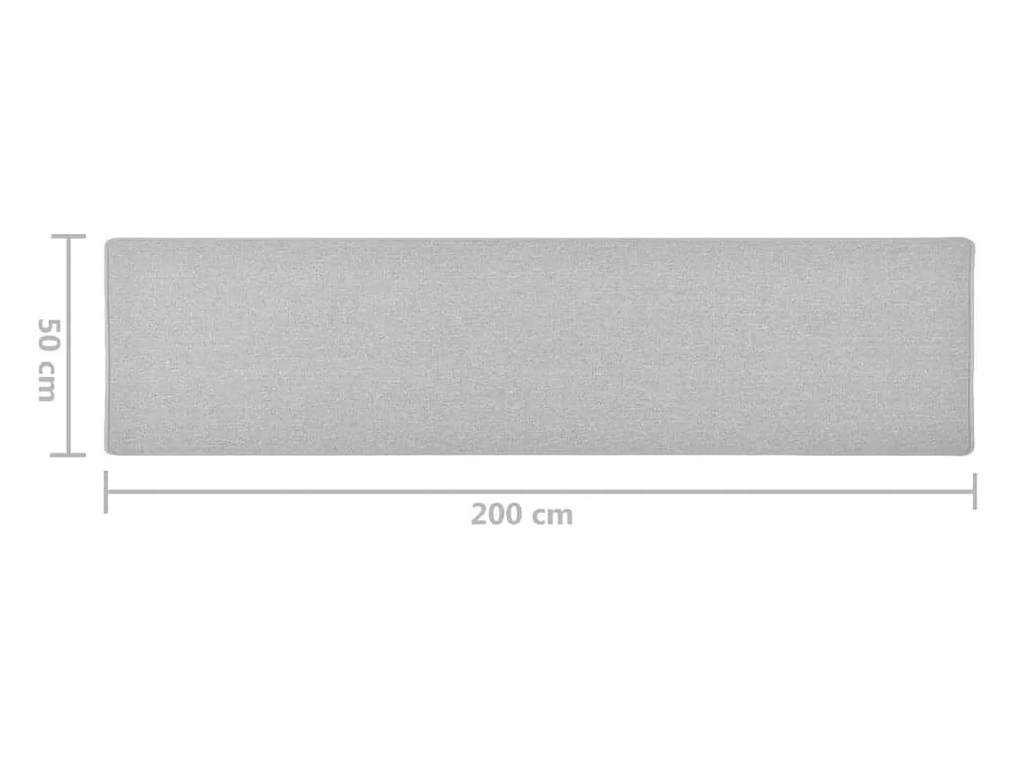 Pelle Alfombra de pasillo gris claro 50x200 cm
