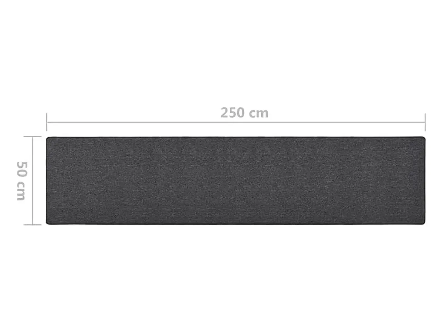 Pelle Alfombra de pasillo gris antracita 50x250 cm