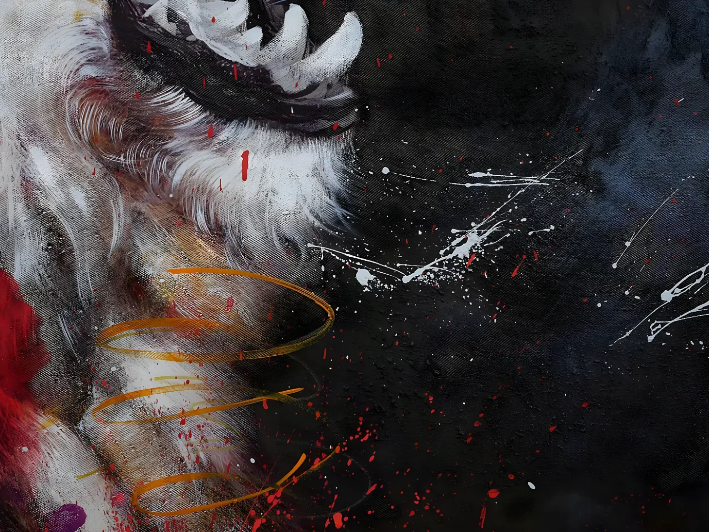 Pintura al óleo León MCW-H25, 80x120cm