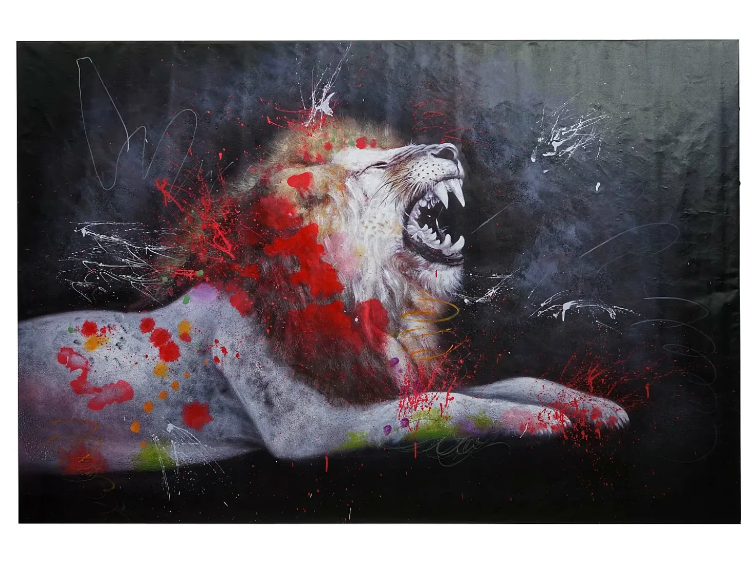 Pintura al óleo León MCW-H25, 80x120cm