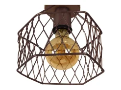 TOSEL Plafón ,metal,Marrón,A17xD20xP20cm Marru00f3n