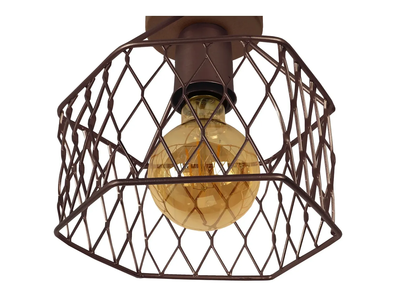 TOSEL Plafón ,metal,Marrón,A17xD20xP20cm Marru00f3n